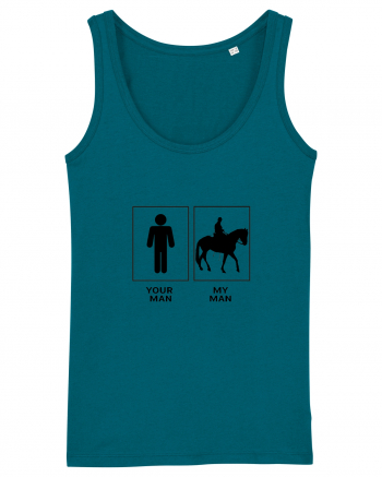 Man Horse Riding Design Ocean Depth