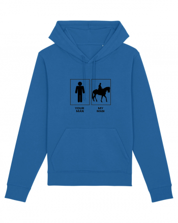 Man Horse Riding Design Royal Blue