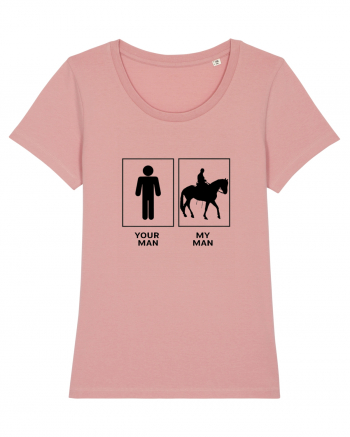 Man Horse Riding Design Canyon Pink