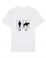 Man Horse Riding Design Tricou mânecă scurtă Unisex Rocker