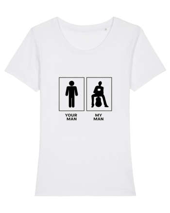 Man Guitar Design White