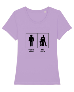 Man Guitar Design Tricou mânecă scurtă guler larg fitted Damă Expresser
