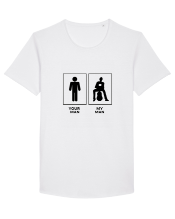Man Guitar Design White