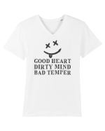 good heart gray Tricou mânecă scurtă guler V Bărbat Presenter