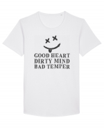 good heart gray Tricou mânecă scurtă guler larg Bărbat Skater