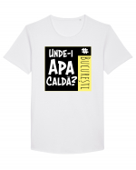 Unde-i apa calda? #bucuresti Tricou mânecă scurtă guler larg Bărbat Skater