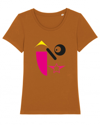 Pink Faces Design Roasted Orange