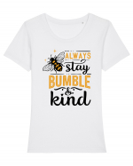 Always Stay Bumble And Kind Tricou mânecă scurtă guler larg fitted Damă Expresser