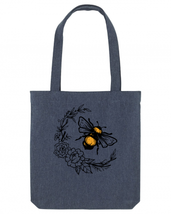 Bee Floral Midnight Blue