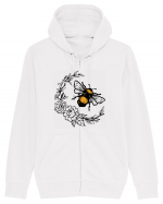 Bee Floral Hanorac cu fermoar Unisex Connector