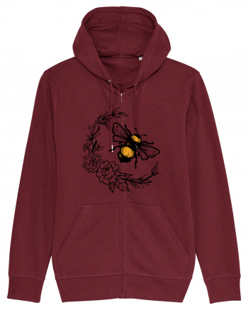 Bee Floral Burgundy