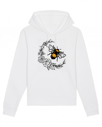 Bee Floral White