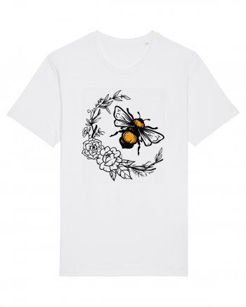 Bee Floral White