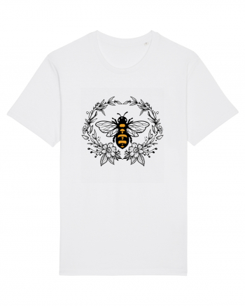 Bee Floral White