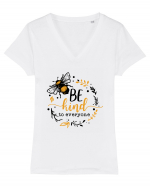 Bee Kind To Everyone Tricou mânecă scurtă guler V Damă Evoker