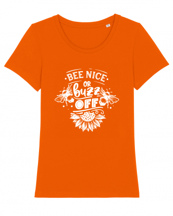 Bee Nice Or Buzz Off Bright Orange