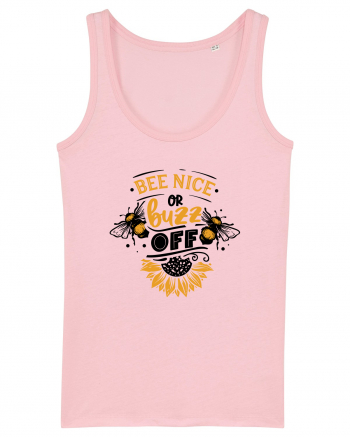 Bee Nice Or Buzz Off Cotton Pink