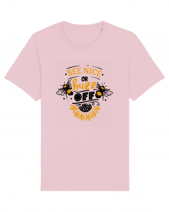 Bee Nice Or Buzz Off Cotton Pink