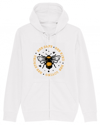 Bee Safe Kind Loving Strong White