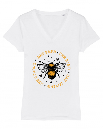 Bee Safe Kind Loving Strong White