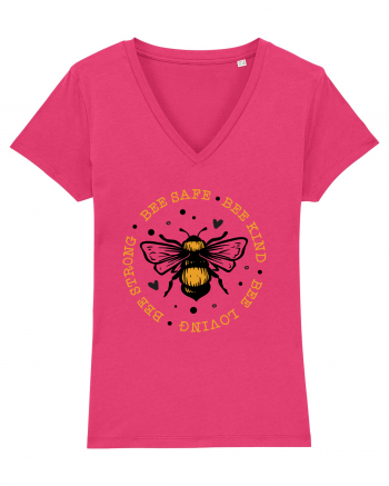 Bee Safe Kind Loving Strong Raspberry