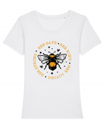 Bee Safe Kind Loving Strong Tricou mânecă scurtă guler larg fitted Damă Expresser