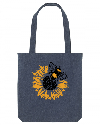 Bee Sunflower Midnight Blue