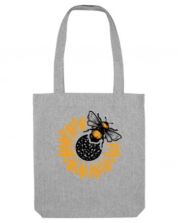 Bee Sunflower Heather Grey