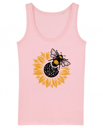 Bee Sunflower Cotton Pink