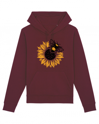 Bee Sunflower Burgundy