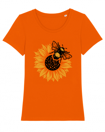 Bee Sunflower Bright Orange