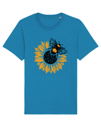 Bee Sunflower Azur