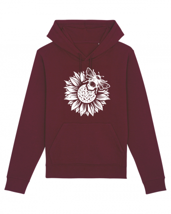 Bee Sunflower Burgundy