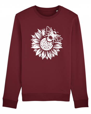 Bee Sunflower Burgundy