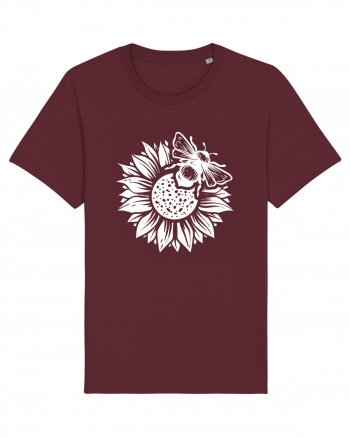 Bee Sunflower Burgundy