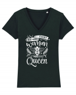 Bee-hind Every Woman There's A Queen Tricou mânecă scurtă guler V Damă Evoker