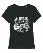 Home Is Where Your Honey Is Tricou mânecă scurtă guler larg fitted Damă Expresser