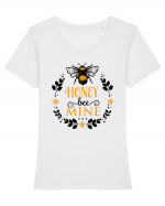 Honey Bee Mine Tricou mânecă scurtă guler larg fitted Damă Expresser