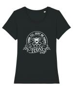 I Think I'll Just Be Happy Today Tricou mânecă scurtă guler larg fitted Damă Expresser