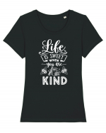 Life Is Sweet When You Are Kind Tricou mânecă scurtă guler larg fitted Damă Expresser