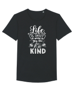 Life Is Sweet When You Are Kind Tricou mânecă scurtă guler larg Bărbat Skater