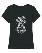 Oh Honey You Are Bee-youtiful Tricou mânecă scurtă guler larg fitted Damă Expresser