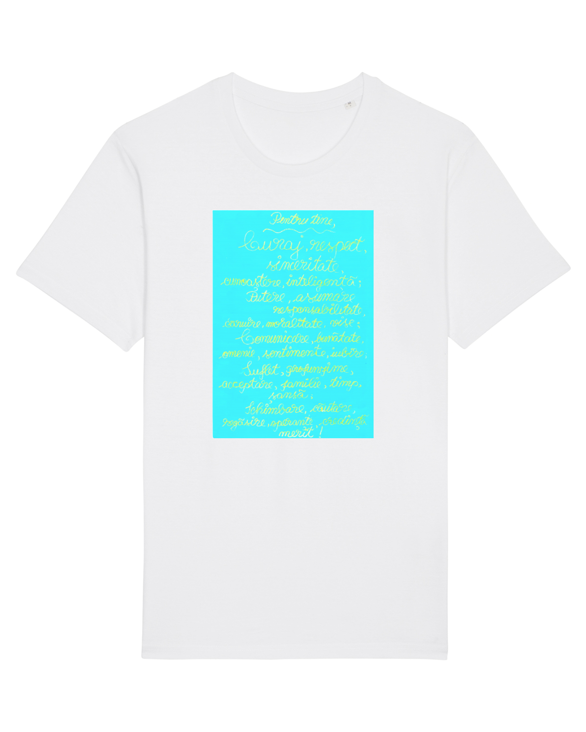 Tricou mânecă scurtă Unisex Rocker White