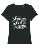 Show Me The Honey Tricou mânecă scurtă guler larg fitted Damă Expresser