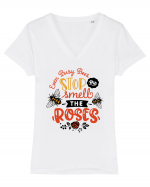 Stop And Smell The Roses Tricou mânecă scurtă guler V Damă Evoker