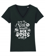 Stop And Smell The Roses Tricou mânecă scurtă guler V Damă Evoker