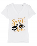 Sweet As Can Bee Tricou mânecă scurtă guler V Damă Evoker