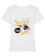 Sweet As Can Bee Tricou mânecă scurtă guler larg fitted Damă Expresser