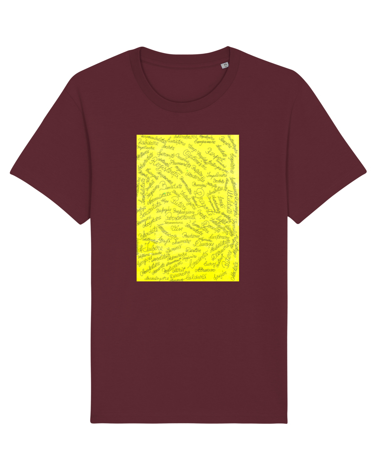 Tricou mânecă scurtă Unisex Rocker Burgundy