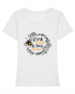 Work Hard And Stay Bumble Tricou mânecă scurtă guler larg fitted Damă Expresser